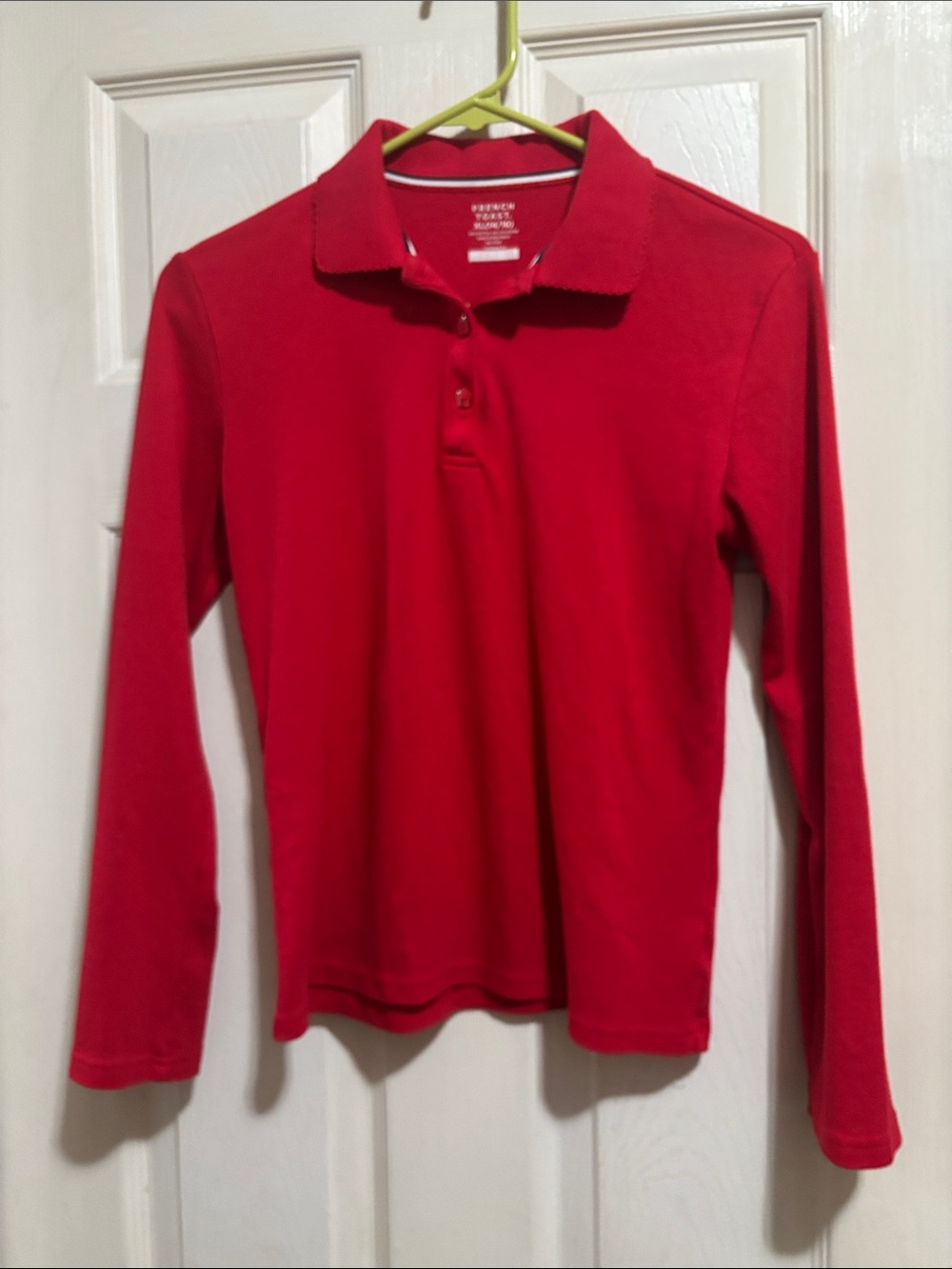 French Toast Red Long-Sleeve Polo for Kids